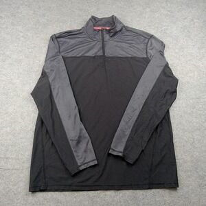 Calvin Klein Pullover Mens Large Gray 1/4 Zip Long Sleeve Stretch Athletic Top